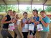 Gaby, Caroline, Lauren, Amelia, and Mattie all attempting Mattie's 'look'.  The quote of the week came from Mattie, 'nobody does me, like me!!'  All showing off their rhinestoning.<br /><br />