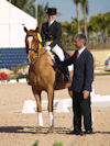 Lora Kay Witterstaeter and Shorty receive congratulations for 3rd place finish at WEF